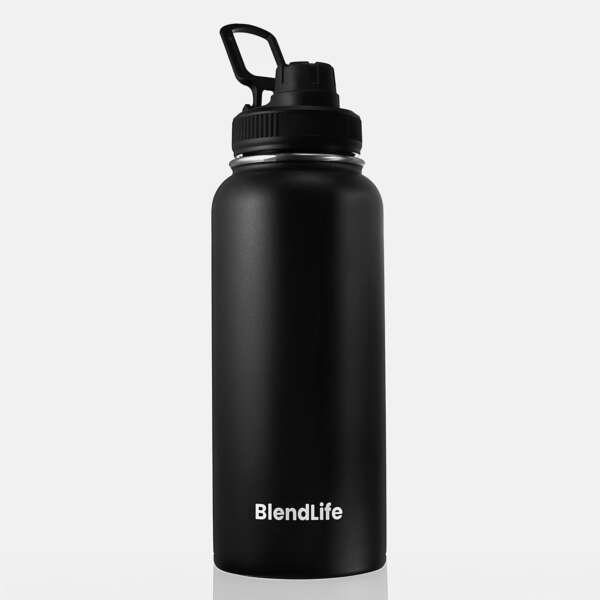 BlendLife Double-Wall Stainless Steel Thermos Water Bottle - 1000ml | Vacuum Insulated Leakproof Flask for Daily Use Hot or Cold Beverages | Modern & Stylish Design - Black  Amazon.in Home & Kitchen