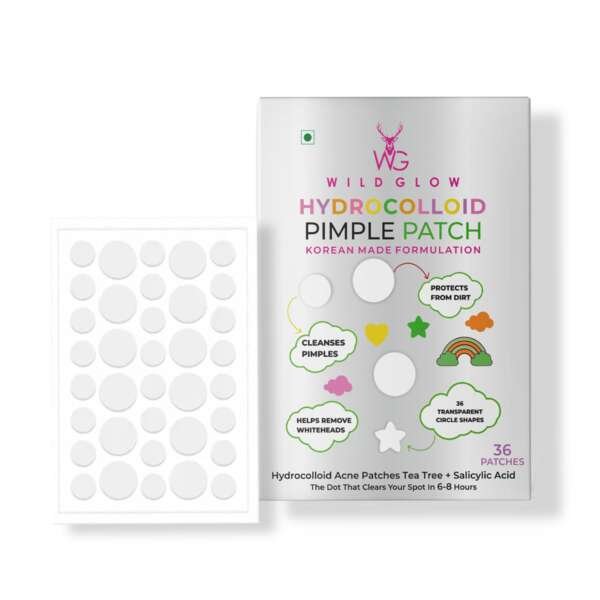 WILDGLOW Acne Pimple Patches for Face Pimples Women & Men (Pack of 1) | Enriched with 2% Salicylic Acid, Tea Tree Oil & Glydolic Acid | All Skin Type  Amazon.in Beauty