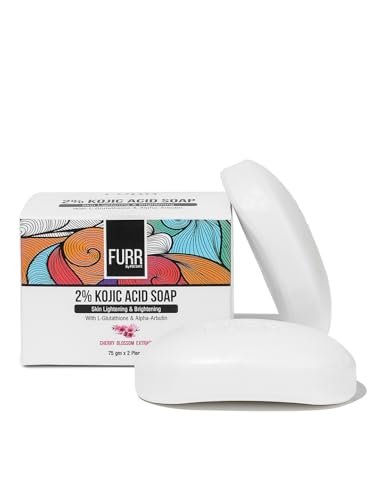 Buy FURR 2% Kojic Acid Soap with Glutathione & Alpha-Arbutin | Cherry Blossom Extract | Reduces Pigmentation | Gently Exfoliates | Unisex | Suitable For All Skin Types | 75g (Pack of 2) Online at Low Prices in India - Amazon.inRufus AI