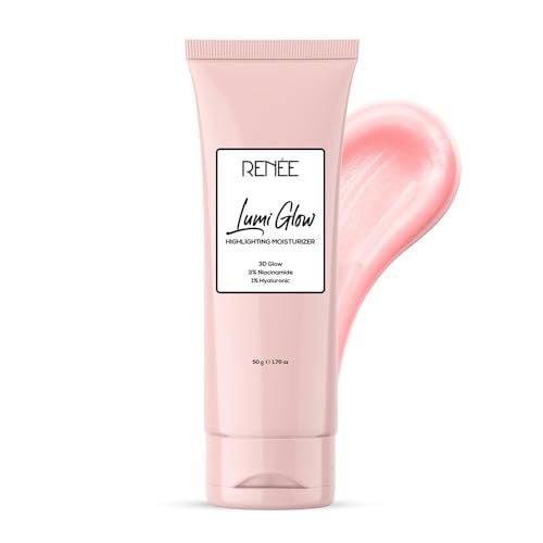RENEE Lumi Glow Highlighting Moisturizer | Enriched with 3% Niacinamide & 1% Hyaluronic Acid | Prevents Photoaging & UV Damage | Reduces Pigmentation, Fine Lines & Wrinkles | Non-Sticky | Glowing Skin | 50g  Amazon.in BeautyRufus AI