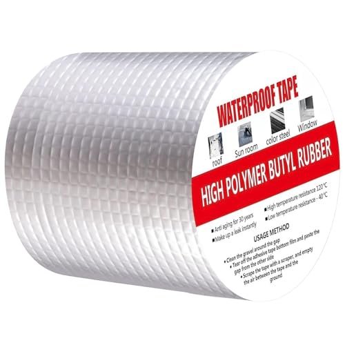 QONETIC Leakage Repair Waterproof Tape For Pipe Roof Water Solution Aluminium Foil Adhesive Sealing butyl rubber tape, Sealing Tape for Leakage (Foil tap 5M*2IN) White 11L*11W*5H  Amazon.in: Industrial & Scientific