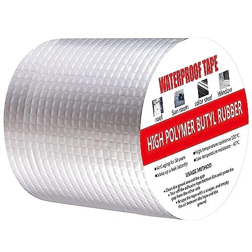 QONETIC Leakage Repair Waterproof Tape For Pipe Roof Water Solution Aluminium Foil Adhesive Sealing butyl rubber tape, Sealing Tape for Leakage (Foil tap 5M*4IN) 11L*11W*10H  Amazon.in: Industrial & Scientific