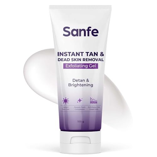Buy Sanfe Instant Tan & Dead Skin Removal Exfoliating Gel | Visibly Removes Tan | AHA Exfoliation in Minutes | Smooth & Bright Skin | 100g Online at Low Prices in India - Amazon.in