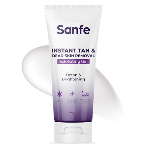 Buy Sanfe Instant Tan & Dead Skin Removal Exfoliating Gel | Visibly Removes Tan | AHA Exfoliation in Minutes | Smooth & Bright Skin | 200g Online at Low Prices in India - Amazon.in
