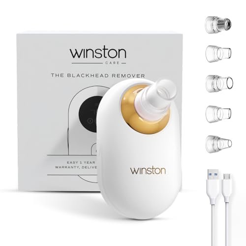 Winston Rechargeable Electric Blackhead Remover Machine for Men and Women - 60 Min | Acne and Pore Cleaner, Whitehead Remover with 5 Suction Heads for (All Skin Type) - 1-Year Warranty  Amazon.in: Beauty