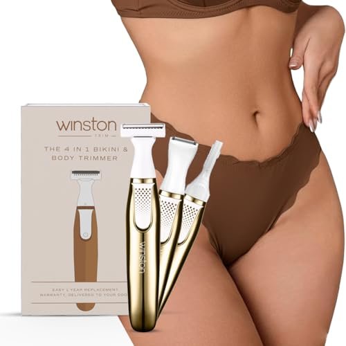 WINSTON 4 in 1 Bikini Trimmer for Women, Rechargeable Full Body Hair Trimmer for Bikini, Underarms, Body & Eyebrows, Cordless Electric Hair Remover, Sensitive Skin Grooming  Amazon.in: Health & Personal Care