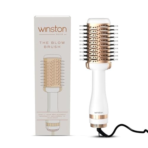 Winston 2-in-1 Hair Styling Blow Brush for Women - 1200 Watts | Hot Air Brush, Hair Volumizer Brush, Hair Blow Dryer Brush with Charcoal Bristles for Salon-Quality Volume and Shine (White) - 1-Year Warranty  Amazon.in: Beauty
